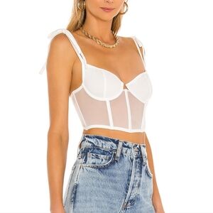 KAT THE LABEL Femme Bustier in White sz M